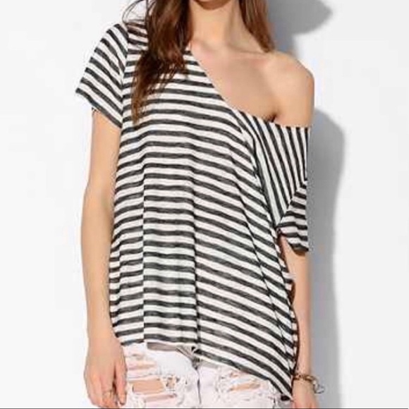 Urban Outfitters Tops - Project Social T | Striped V-Neck Tee | Size XS